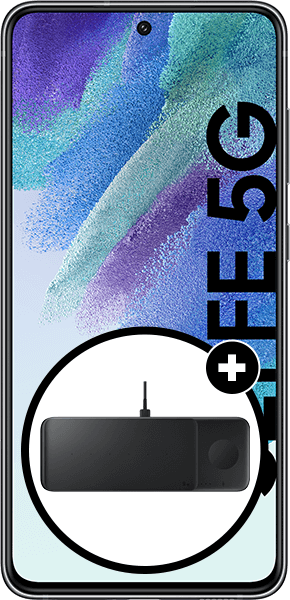 Samsung Galaxy S21 FE 5G 128GB Graphite + Samsung Wireless Charger Trio Black