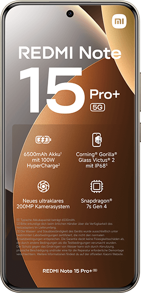 Xiaomi REDMI Note 15 Pro+ 5G 256GB Mocha Brown