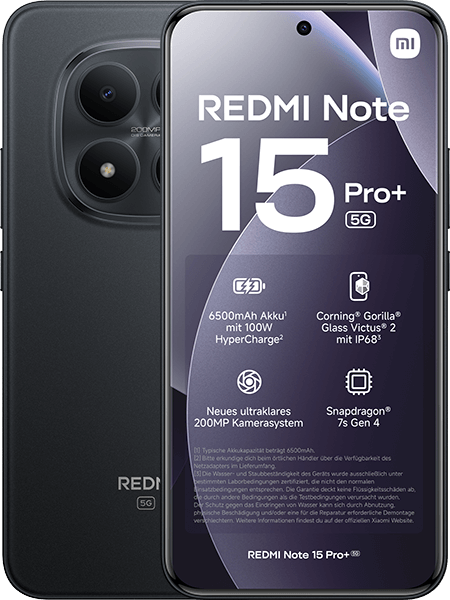 Xiaomi REDMI Note 15 Pro+ 5G 256GB Black