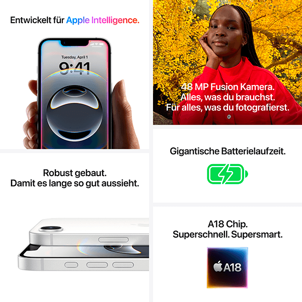 Apple iPhone 16e 128GB Weiß #4